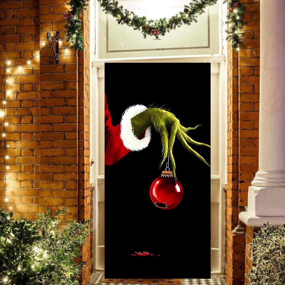 Vánoční ozdoby Grinch Vánoční kryt dveří Banner Visí