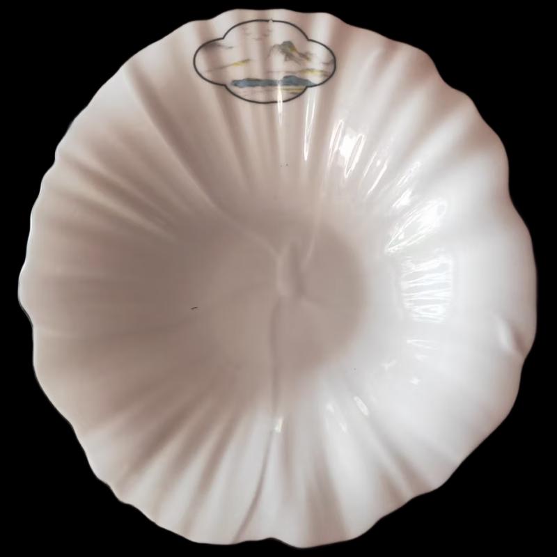 Taishun Landscape Ceramic Lotus Leaf Plate