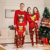 2026 New Little Monster Christmas Parent-Child Plaid Pajamas - Cartoon Two-Piece Set