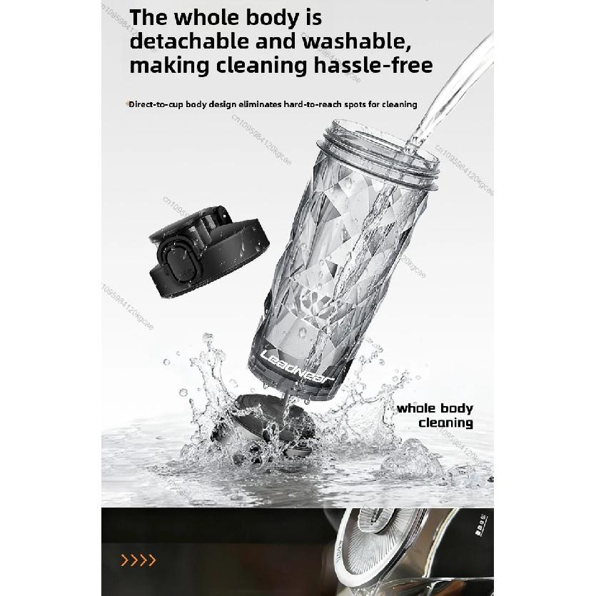 Copo Liquidificador Elétrico Portátil de 700ML Copo Liquidificador Portátil para Leite em Pó Proteína em Pó Liquidificador Copo Misturador Automático Viagem Exterior Esporte Academia