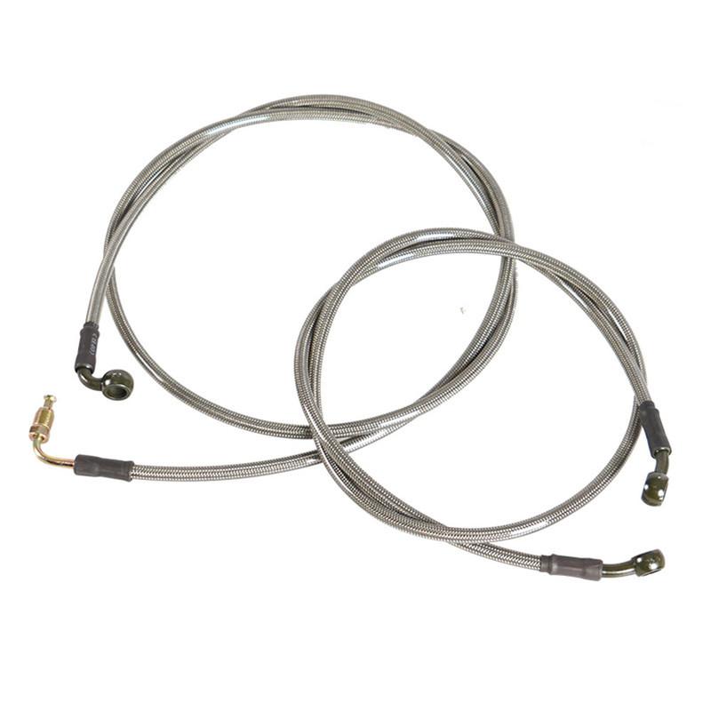 Extended Front Rear Brake Lines 1068 Braided Brake Hoses for Polaris RZR 800 S 4 800 XP 900 570 ATV UTV
