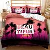 Hawaiian Summer Beach Duvet Cover Exotic Tropical Seascape Bedding Set Microfiber Palm Trees Comforter Cover For Kids Adult Room