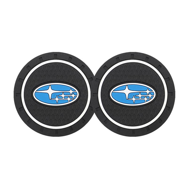 2Pcs Car Coaster Water Cup Mat Non-Slip Pad For Subaru Forester Crosstrek Outback Impreza XV Tribeca Ascent Legacy Levorg Mpreza VV777