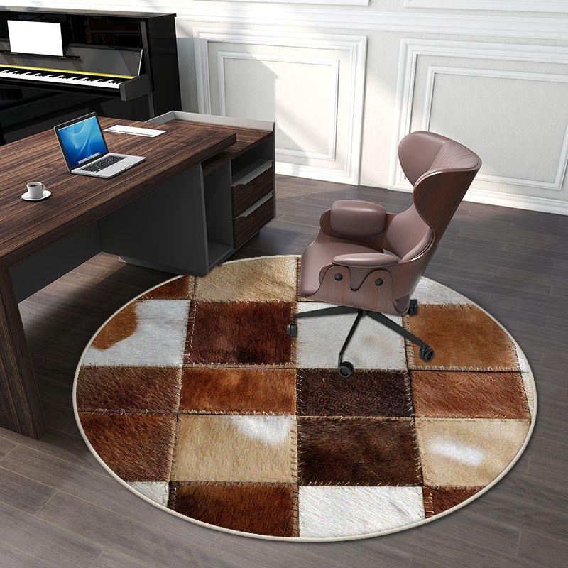 Modern Imitation Animal Skin Decoration Home Antiskid Carpet Living Room Large Size Soft Office Lounge Rug Washable Chair Mat