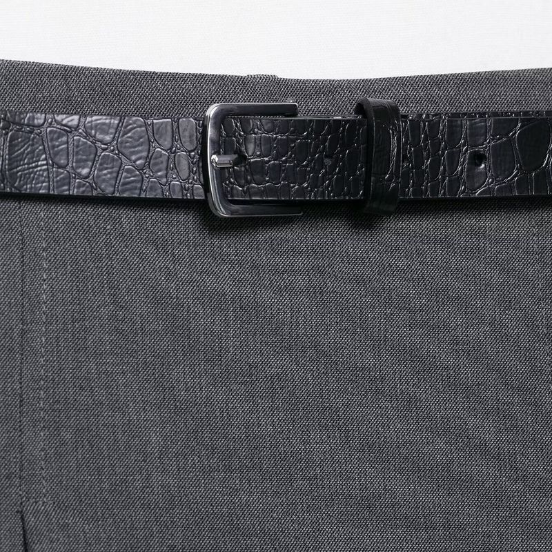 Kaslead New Women Clothes Western Style Fashion Check Skirt Pants Belt Short Dress 3046047 802