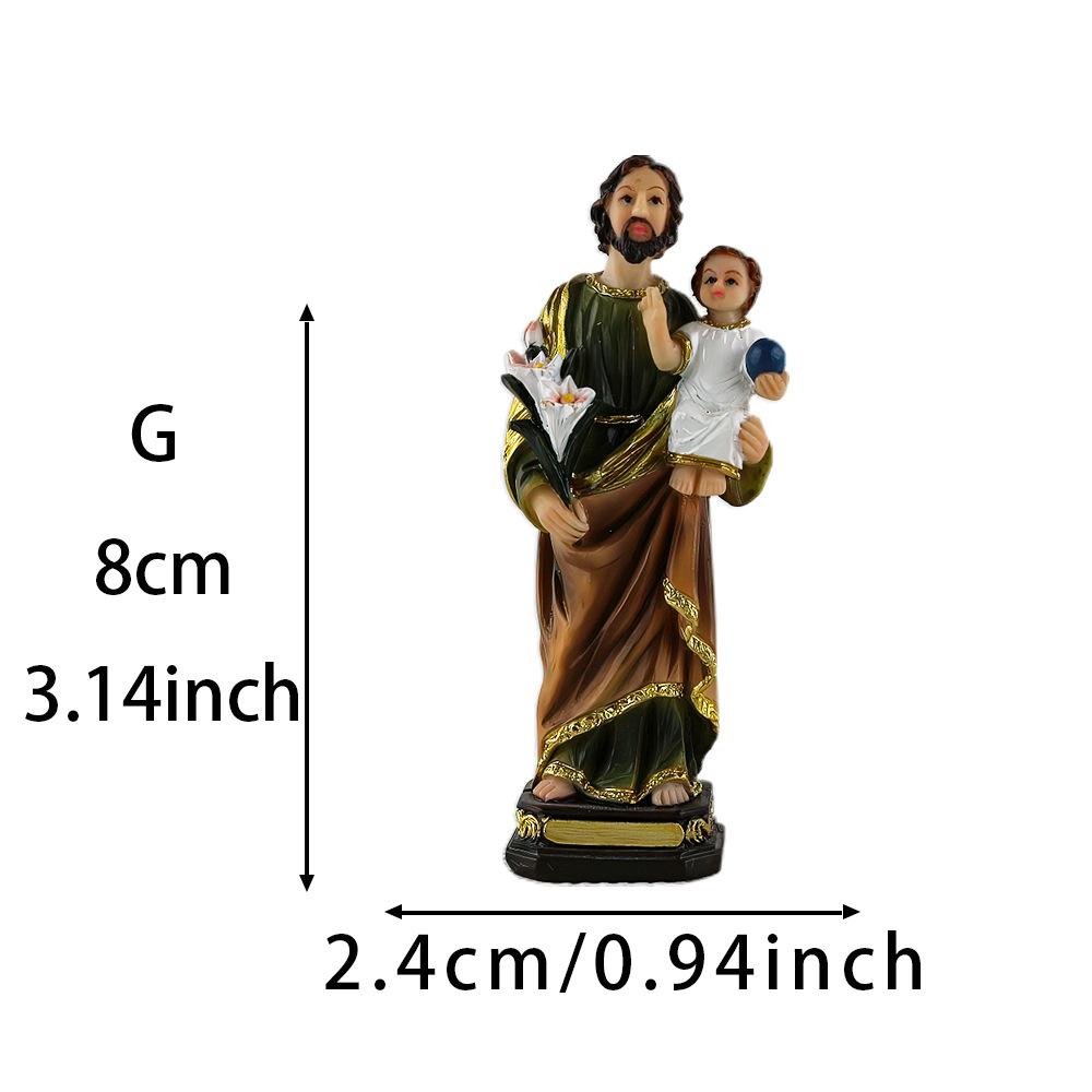 Maria Statue Nativity Set Desktop Classical Resin Decor for Living Room