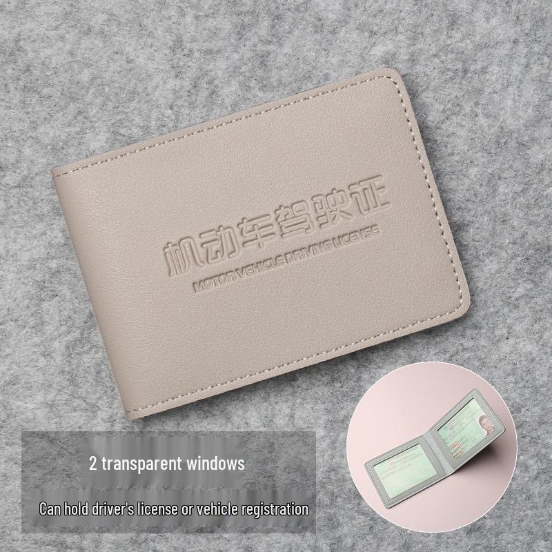 Men's Leather Dual Card Holder & Driving License Sleeve