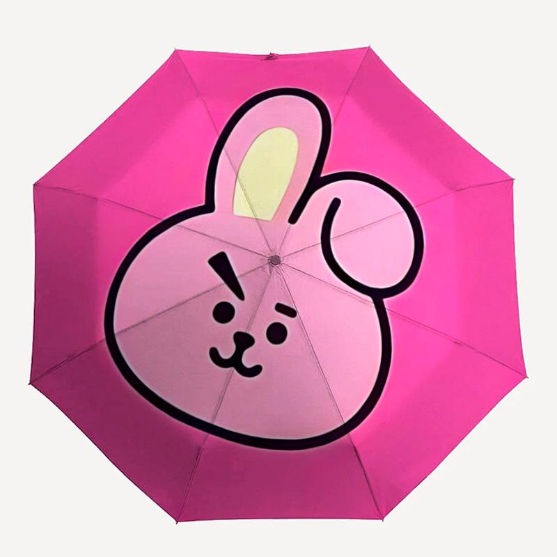 

1pc BT21 Automatic Umbrella Durable Iron Frame & Plastic Handle, Gift for Men & Women, Sturdy Construction yy250902011