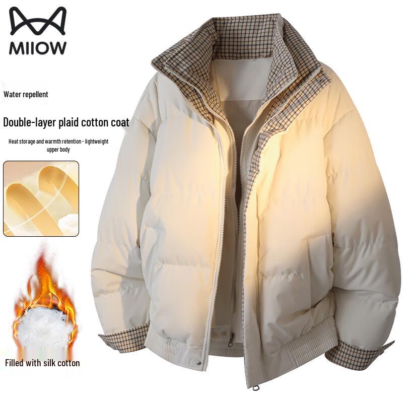 

MaoRen Men s Winter Padded Stand-Collar Jacket L