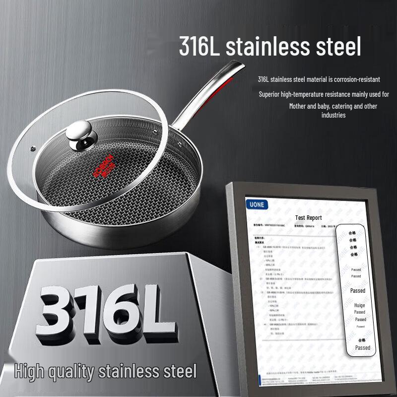 

316L Stainless Steel Non-Stick Frying Pan