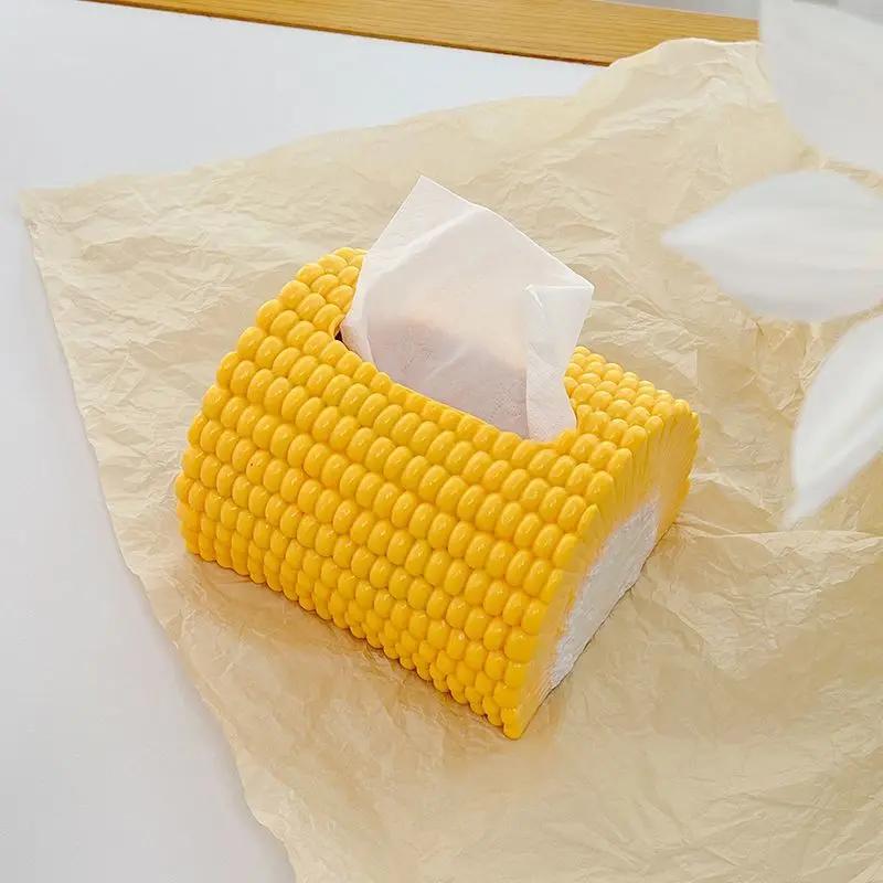 Personalized Corn Tissue Box,High-value Living Room Home Pumping Carton, Desktop Decoration Ornament,Creative Car Storage Boxes