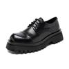 Autumn New Designer Big Head Platform Shoes for Men Fashion Casual Korean Cow Leather Shoes Male Lace Increase Dress Shoe Man
