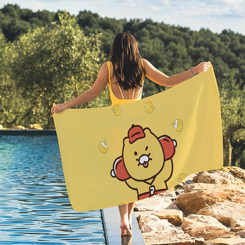 K-Kakaos Cartoon Friends Towel Drying Bath Towel Applicable To Light Swimming Camping Yoga Beach Out