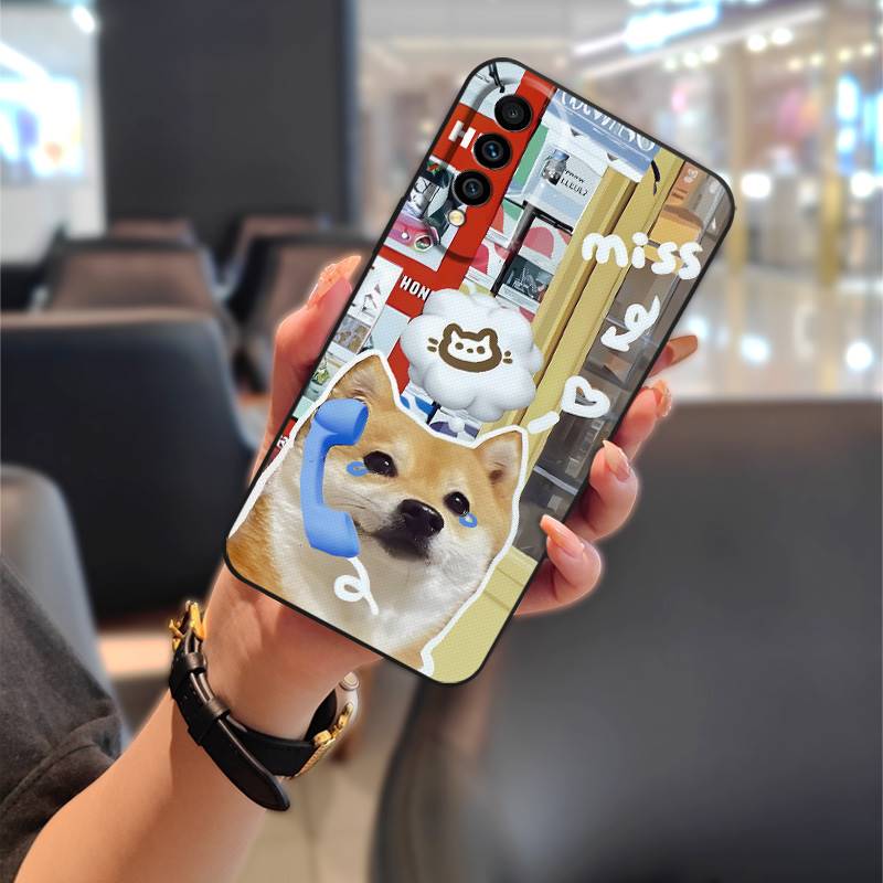 Anti-dust Silicone Phone Case For Wiko T50 Full Wrap Couple Phone Pouch Waterproof Shockproof Durable Cartoon Back Cover
