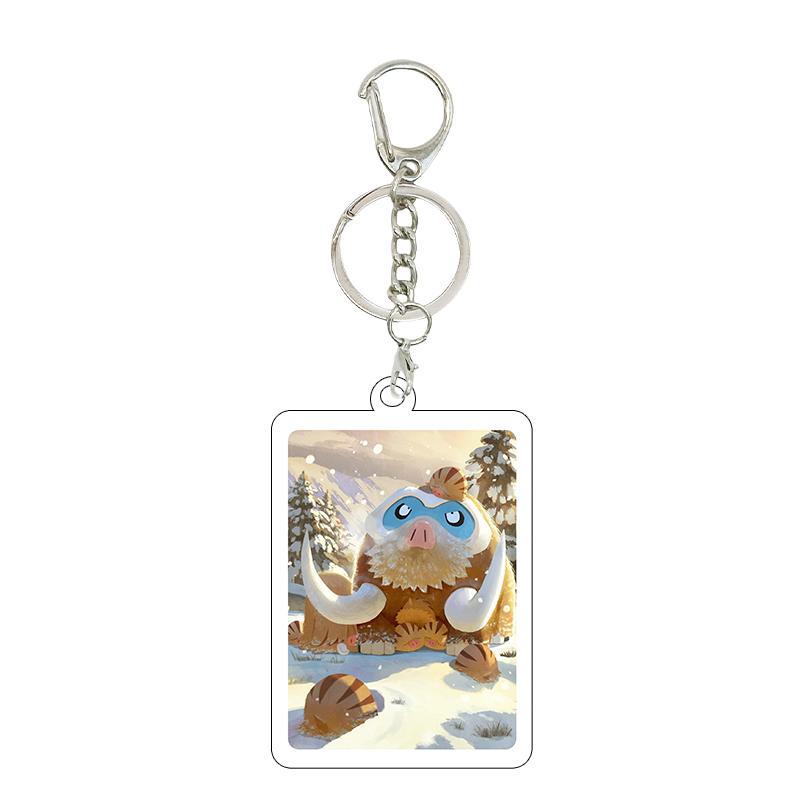 Ptcg Pocket 5cm Anime Fashion Squirtle Bulbasaur Psyduck Cartoon Diy Acrylic Action Keychain Backpack Pendant Accessories Charm