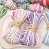 1Pc(8M) 3mm Colored Cotton Rope Handmade Soft Cord for Hand Woven Home Textile Decor Cords Craft Material DIY Sewing Accessories