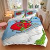 3Pcs Christmas Sleigh Ride Down Hill Bedding Sets For All Sizes New 3D Printed Bed Cover Comforter Duvet Cover Pillowcase Bedroom Decoration