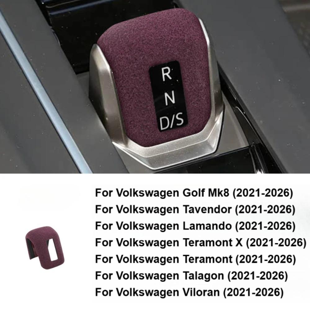 Para Volkswagen Serie Golf 8 MK8 -2026 Pegatina para Perilla de Cambio de Marchas de Coche Cubierta de Gamuza para Palanca de Cambios Manual Recorte Accesorios Interiores de Automóvil