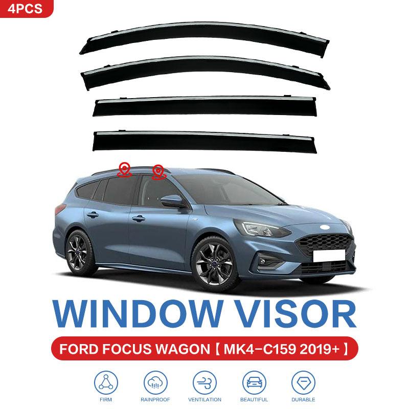 For FORD Focus Wagon MK4 C159 2021-2022  Window Visor Vent Shades Ventvisor Wind Deflectors Visors Rain Guard Shades Visor