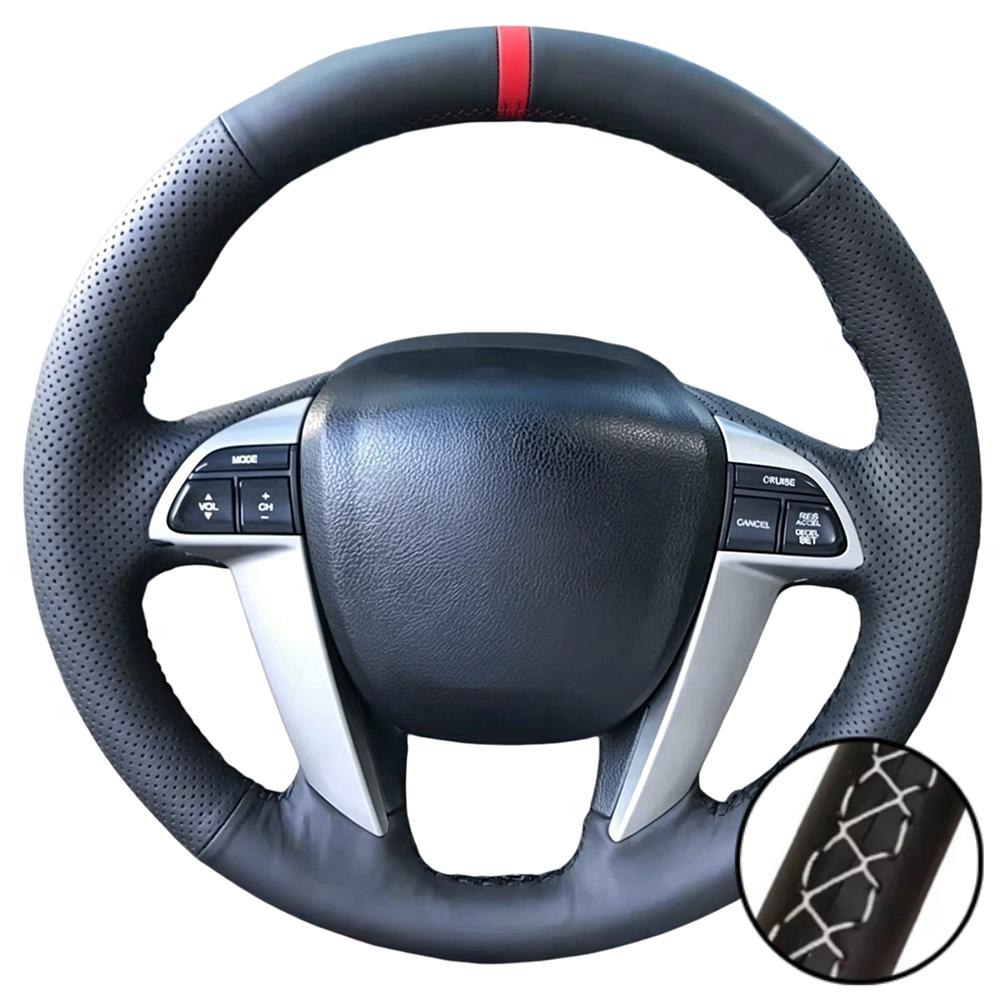 Hand Stitched Non-slip Artificial Leather Odyssey Pilot Steering Wheel Cover For Honda Accord 8 Car Interior Accessories