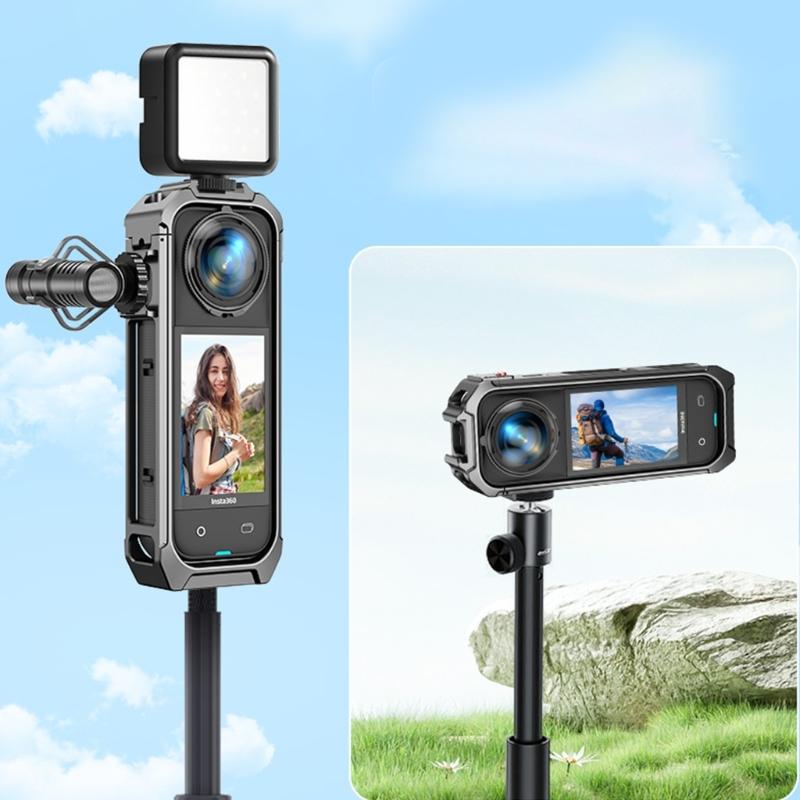 Für X5 Kamera Schutzhülle Kratzfest Erweiterungsrahmen Vertikaler Halter Montage Kalt Schuh Halter Zubehör