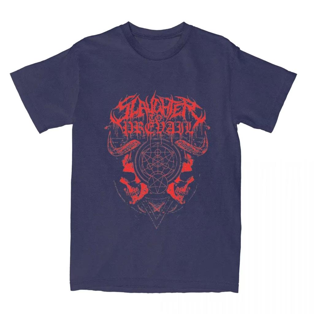 Retro Slaughter To Shirts Men Women Heavy Metal Deathcore Crazy Pure T Shirt Round Neck Short Sleeve Clothes Summer