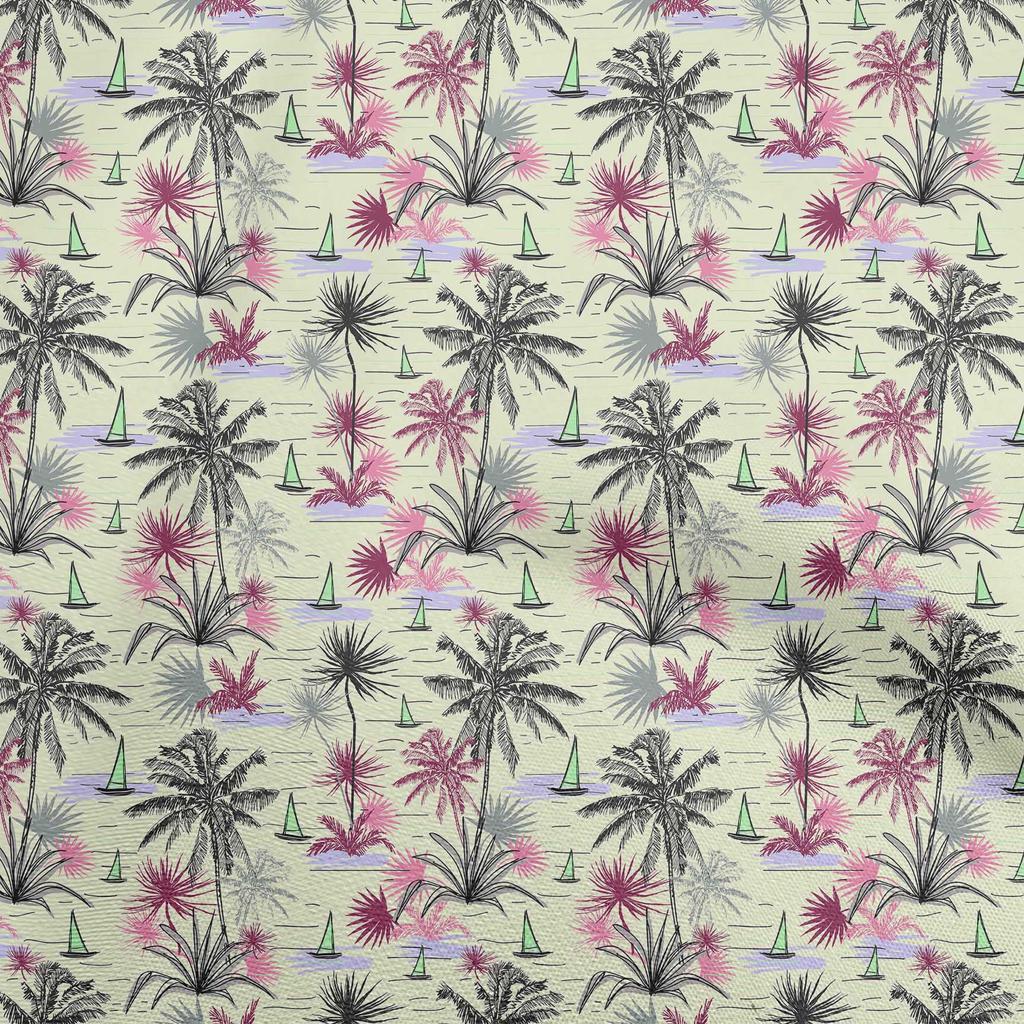 oneOone Cotton Flex Dark Purple Fabric Sea Life Pattern Fabric For Sewing Printed Craft Fabric By The Yard 40 Inch