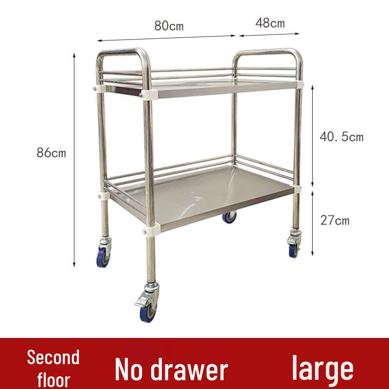 Stainless Steel Medical & Beauty Trolley - Mobile Storage & Instrument Cart