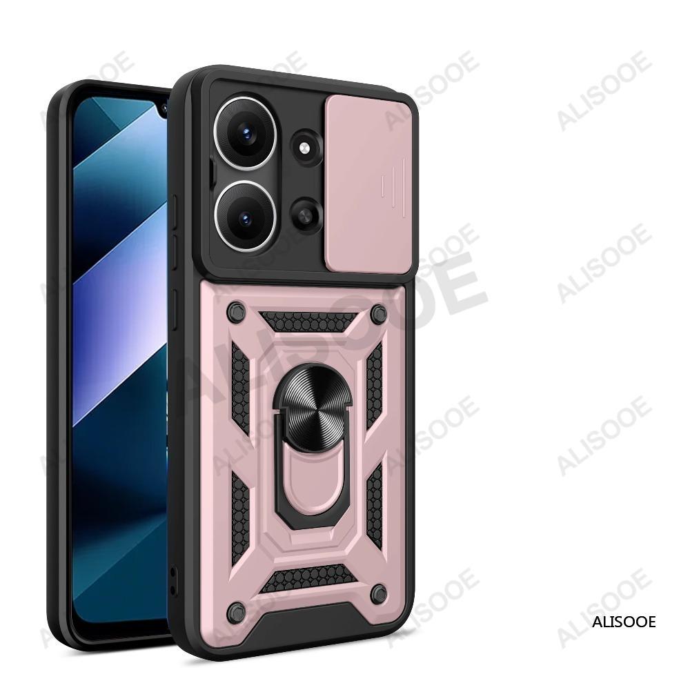 Kickstand Funda for POCO C85 4G Case Armor Slide Camera Protection Back Cover Ring Holder Shockproof Capa