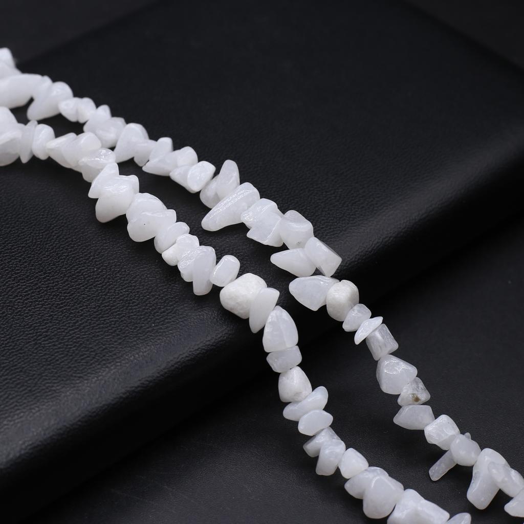 Mărgele de piatră naturală Jad alb/fluorit Mărgele de pietriș pentru realizarea de bijuterii DIY Colier Cercei Brățară Accesoriu Lungime 80 CM