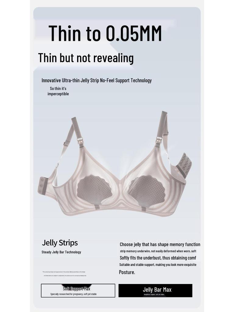 Summer Thin Front-Opening Nursing Bra - Breathable Maternity Underwear