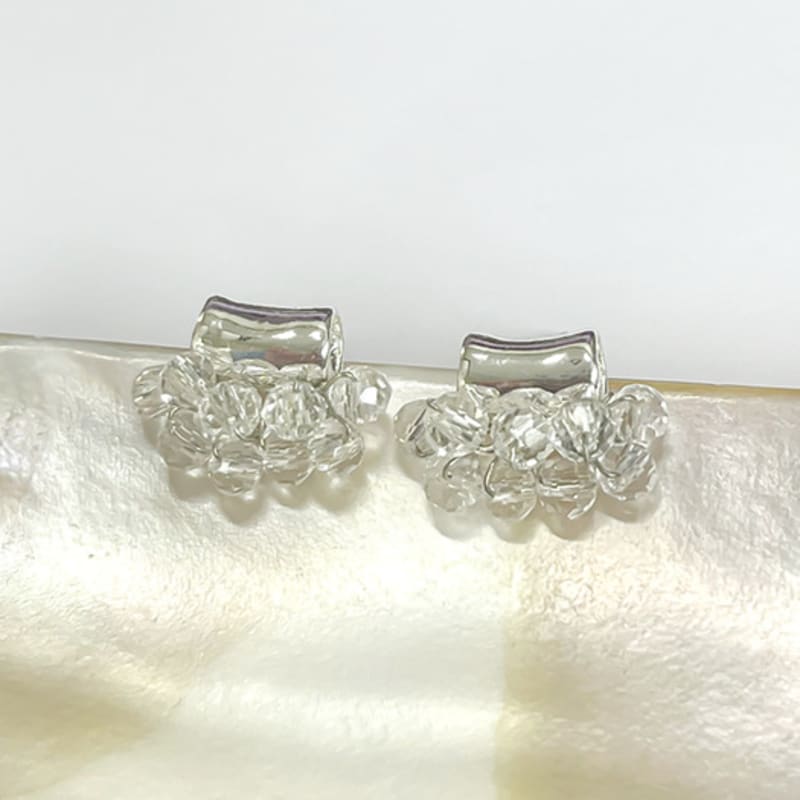 SOSOO Mini Crystal Grape Earrings