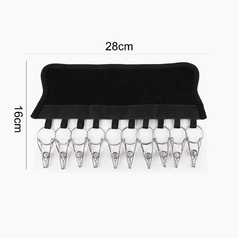 Simple and Multifunctional Storage Spring Stainless Steel Clip, Portable and Foldable Travel Coat, Hat, Sock Storage Rack