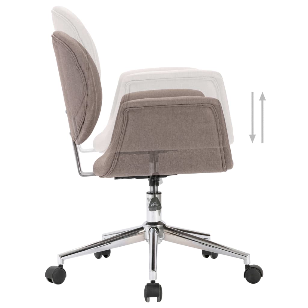Dining Room Chair Swivel Taupe Fabric