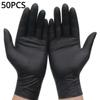 20/50/100PCS Black Nitrile Disposable Gloves for Work Latex Free Home Cleaning Glove Textured Mechanic Tattoo Hair Dye Beauty