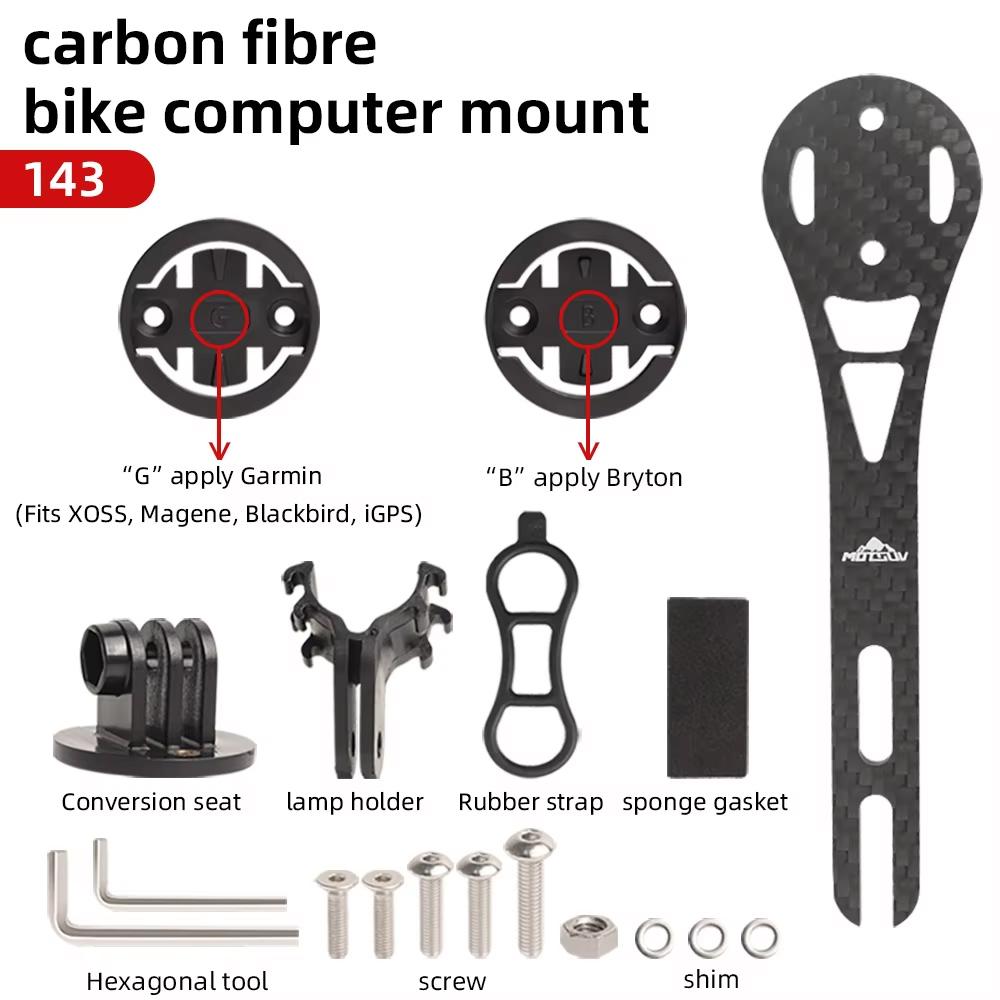 Carbon Fiber Computer Mount Holder Bicycle Bracket Stopwatch Speedometer Road Bike Compatible For Garmin Bryton