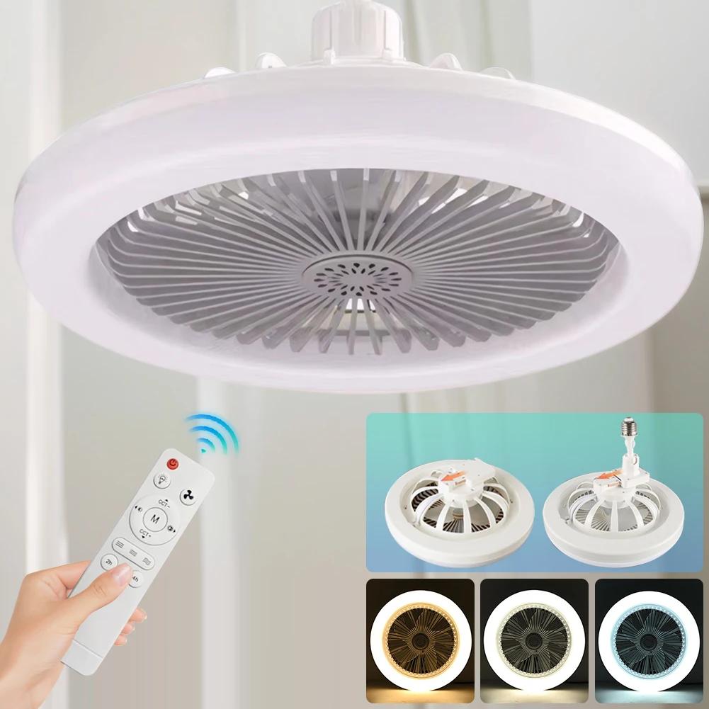 Aromatherapy Ceiling Fan with LED Light E27 Base Remote Control Rotatable Silent Electric Fan for Kitchen Bedroom Living Room