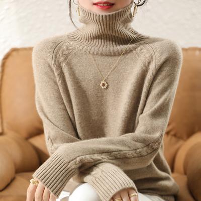 Herbst und Winter Damen Strickpullover Damen Pullover Lange Rollkragenpullover für Damen Winterkleidung