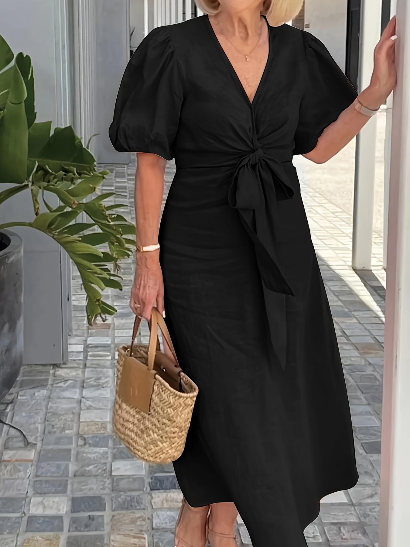 

2026 Spring/Summer Women’s Plus Size Solid Color Zip Dress – European & American Style: Simple, Fashionable, Comfortable 3XL чорний