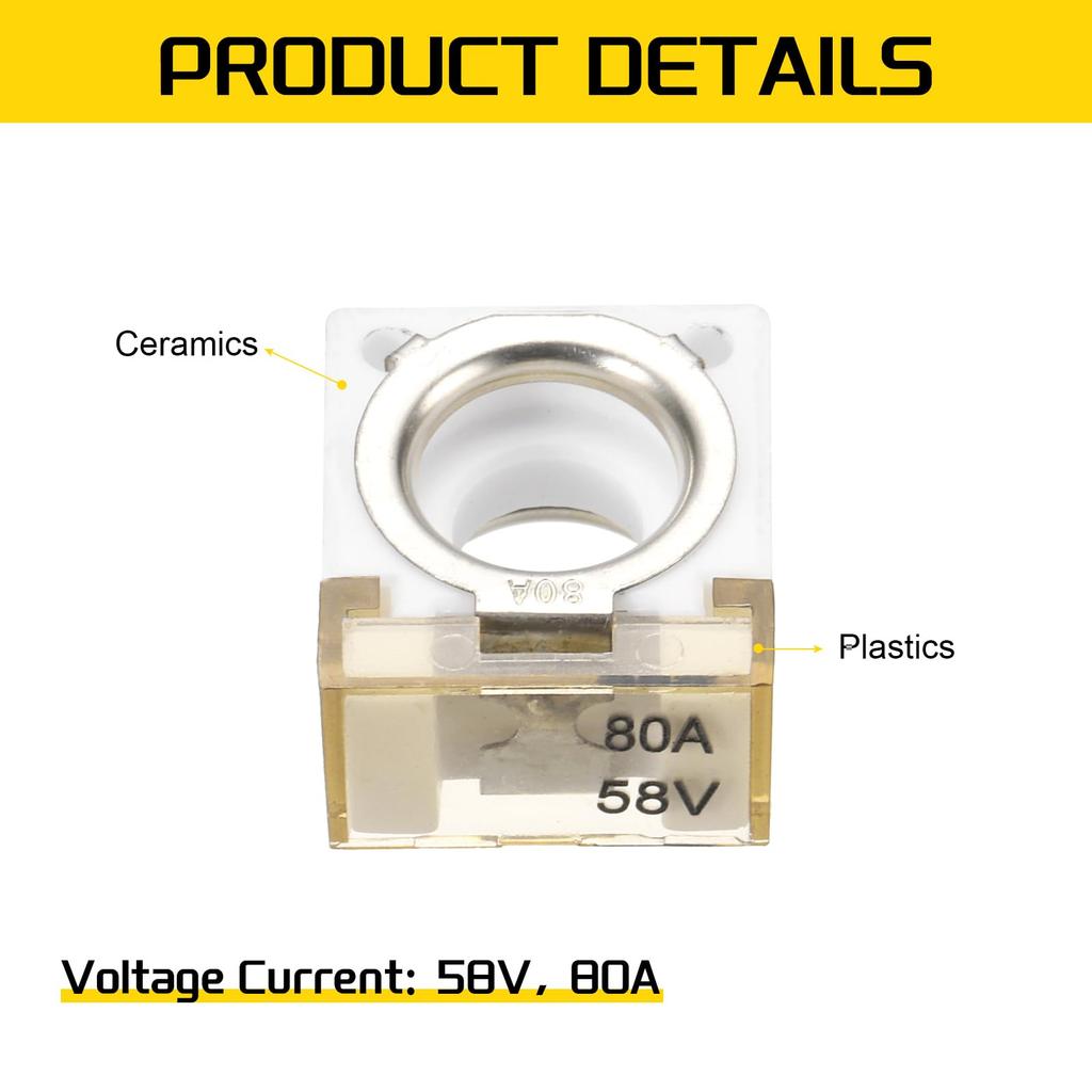 uxcell Terminal Fuse 80A Terminal Block Fuse 58V DC Marine Rated Fuse and