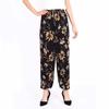 Women's   Summer Ice Silk Home Pants Loose Printed Jogger Pants High Waist Thin Casual Cropped Pants
