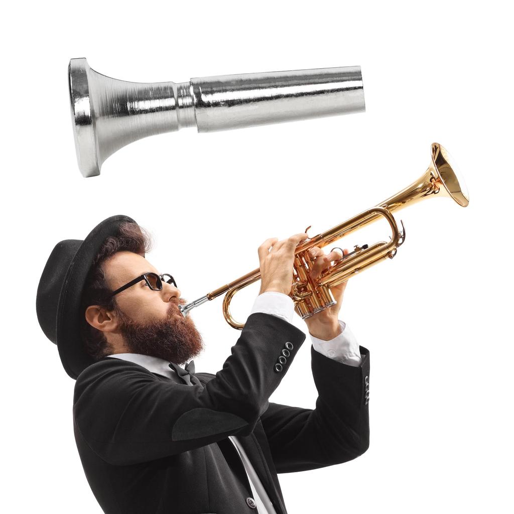 Uxcell 7C Trompete Flügelhorn Kornett x 1 Instrumentenzubehör für Erwachsene Silbernes Mundstück, Mundstück, 6,7 2,5 cm, Stück, Anfänger,