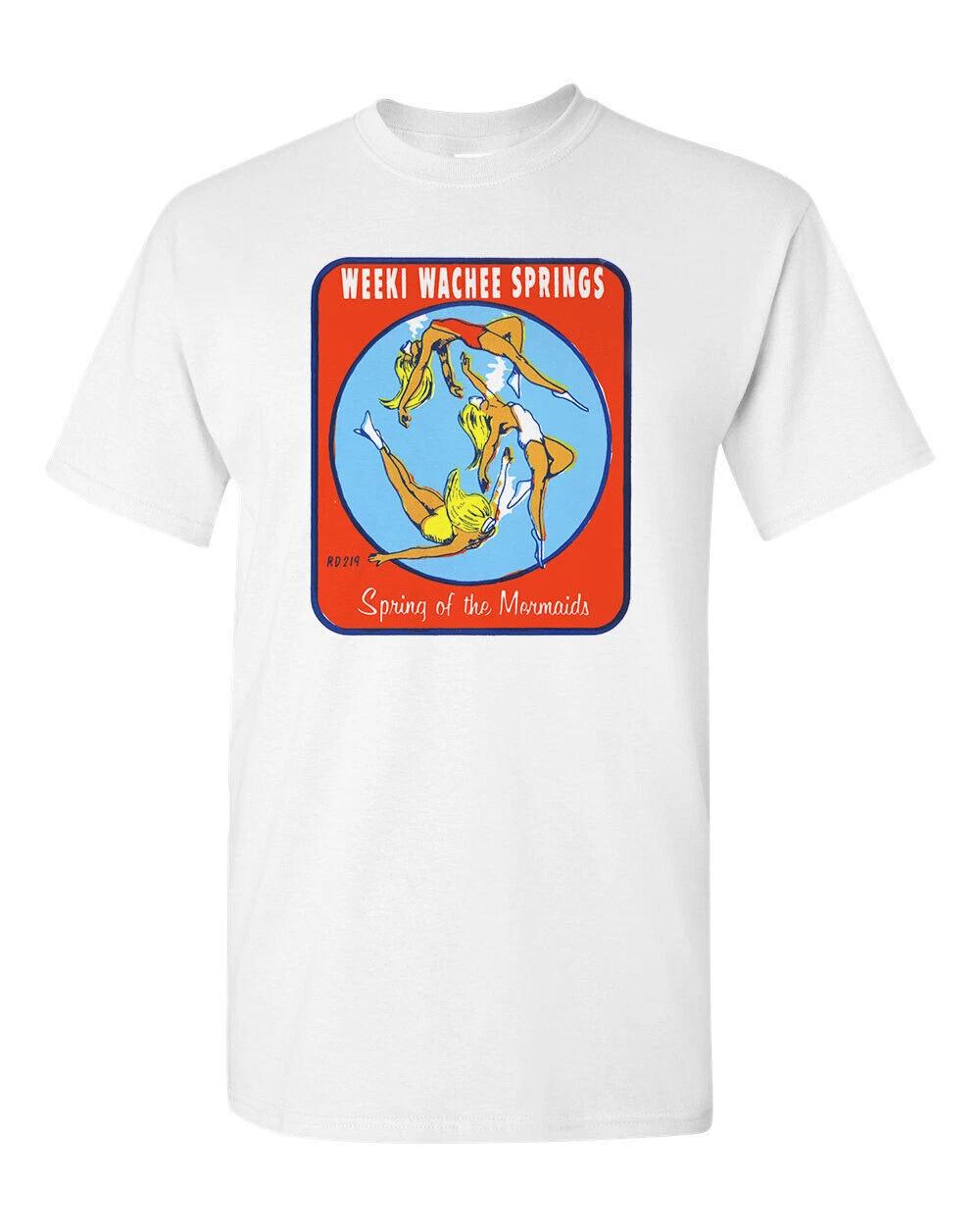 T Shirt Vtg Travel Art Cotton Tourist Retro Vacation Florida State Weeki Wachee S