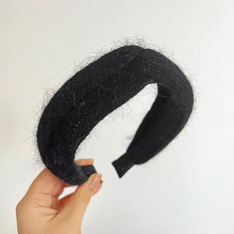 Retro Style Headbands Knitted Cross Knot Womens Solid Color Accessories Hair
