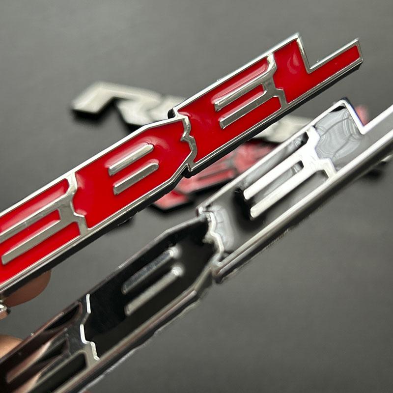 Adesivo Emblema Distintivo REBEL in Metallo 3D per Styling Carrozzeria Lato Posteriore Bagagliaio Per RAM 1500 2500 Sostituzione Personalizzata Accessori
