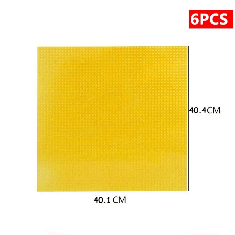 6PCS Classic Base Plates Blocks 32x32 32x16 50x50 Dots ABS Plastic Building BasePlates Bricks Assembly City Road MOC  City Toys