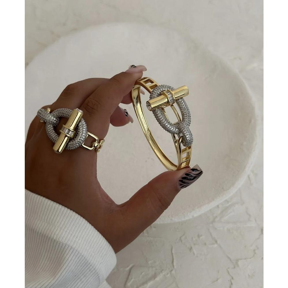 1 neues wasserdichtes Zirkonia OT Schnalle Armband Edelstahl Armband Matt Schmuck Geschenk