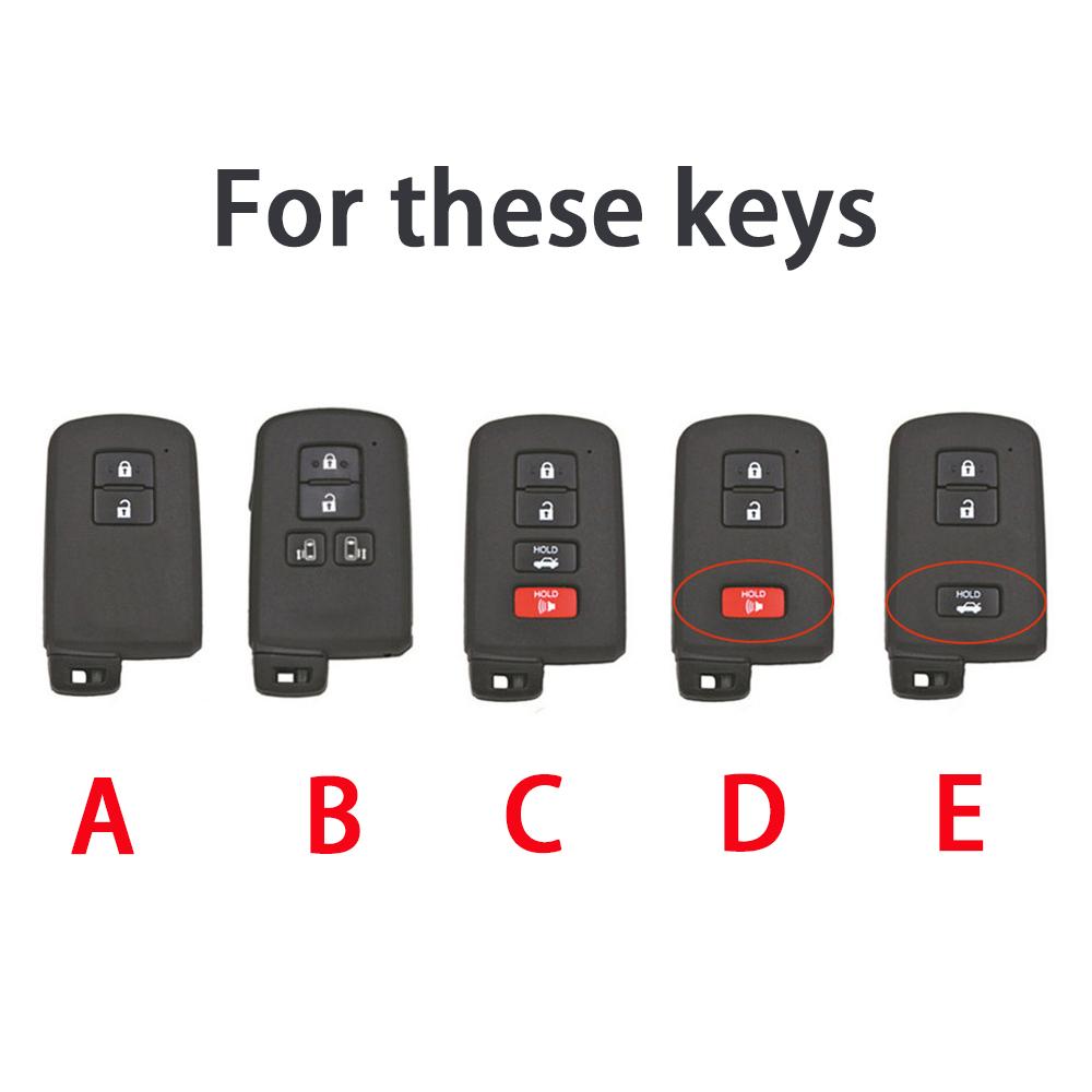 TPU Car Key Cover Case Bag Holder Shell for Toyota Camry RAV4 Avalon Auris 2 3 4 Buttons Smart Keyless Holder Protector
