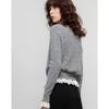Demana Women's Wool Blend Lace Detail Knit Cardigan