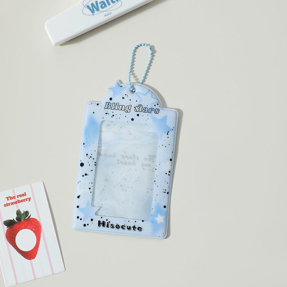 

INS Star Print Photocard Holder Keychain Kpop Photocards Instax Mini Photo Card Holder for Slides Сумка для записок Сумка Шарм Кулон 13*7.8cm